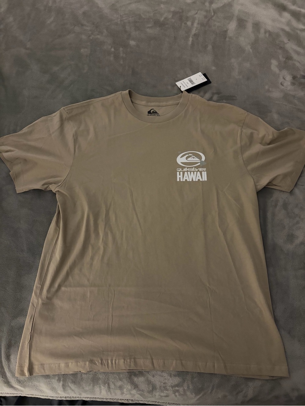 Quiksilver Tan Hawaii Logo Short Sleeve Tee